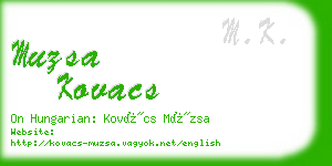 muzsa kovacs business card